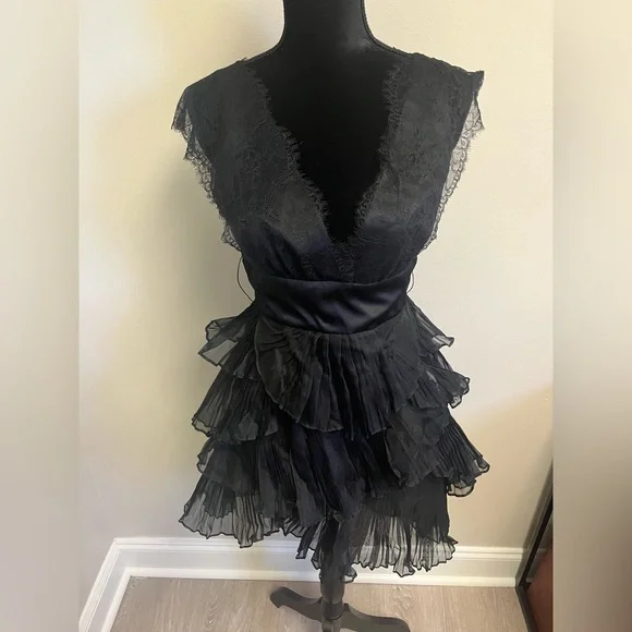 bcbg black tulle dress BCBGMAXAZRIA 'Tulle' Gown – HONEY HIRE BOUTIQUE main image 0